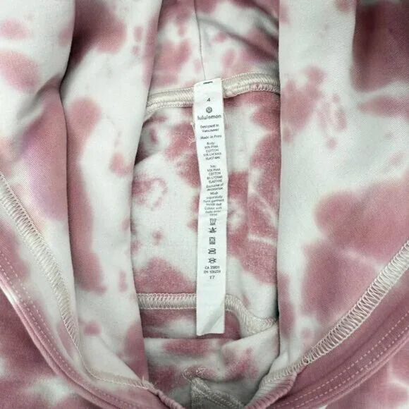 Lululemon All Yours Hoodie Tie Dye Fleece In Marmoleado Tie Dye Brier Rose 4 - Picture 4 of 7